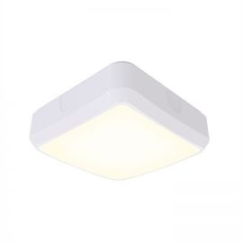 Ansell AALED1/WV/CCT/PC Astro White/Visiluxe 7W LED 650lm 3000/4000K IP65 200mm Photocell CCT Square Bulkhead