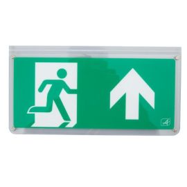 Ansell AKESLED/L/AU Kestrel Green Exit Sign Double Sided Legend - Arrow Up image