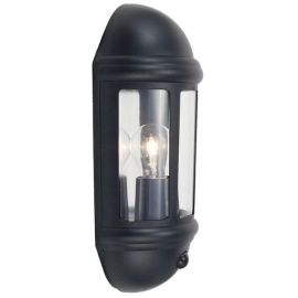 Ansell ALHL/PIR/BL Latina Black 42W E27 IP65 PIR Half Lantern image