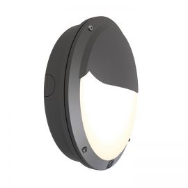 Ansell ALUCLED/G/M3 Lucca Graphite 18W-27W LED 1900lm 3000/4000K IP66 298mm Emergency CCT Multi Wattage Wall Light