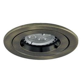 Ansell AMICD/AB iCage Mini Antique Brass 50W GU10 90mm Fire Rated Downlight image