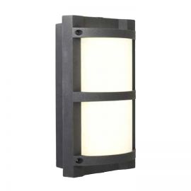 Ansell ATRILED/G/PC Tridon Graphite 8W LED 700lm 3000/4000K IP66 Photocell CCT Wall Light