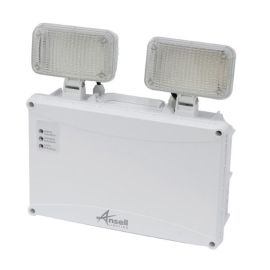 Ansell ATSLED/3NM/ST/HO Owl High Output White 3W LED 706lm 6500K IP66 Self-Test Emergency Twin Spot