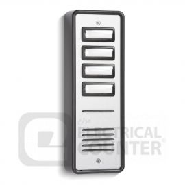 Bell System SPA4 Standard 4 Button Aluminium Door Entry Panel, Surface Mounting