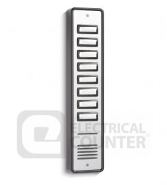 Bell System SPA8 Standard 8 Button Aluminium Door Entry Panel Only, Surface Mounting