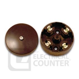 BG Electrical 491 Brown 20A 4 Way Junction Box 57mm Diameter