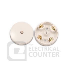 BG Electrical 491W White 20A 4 Way Junction Box 57mm Diameter
