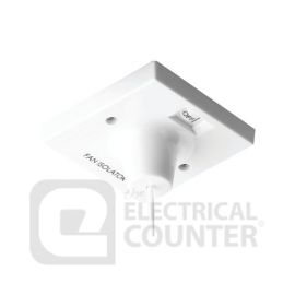 BG Electrical 804 White 10A Triple Pole Fan Isolator Ceiling Switch