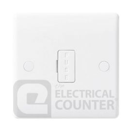 BG Electrical 854 Moulded White Round Edge 13A Unswitched Fused Spur Unit