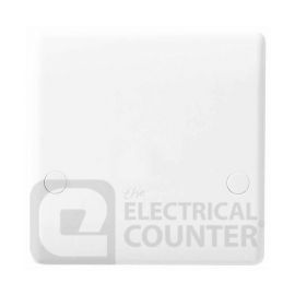 BG Electrical 879 Moulded White Round Edge 1 Gang 45A Bottom Entry Flex Outlet Plate