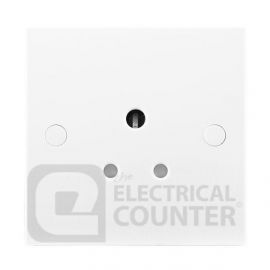 BG Electrical 929 Moulded White Square Edge 1 Gang 5A Unswitched Round Pin Socket image