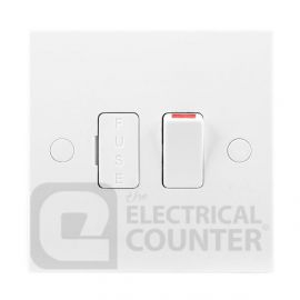 BG Electrical 950 Moulded White Square Edge 13A 2 Pole Switched Fused Spur Unit