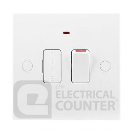BG Electrical 951 Moulded White Square Edge 13A 2 Pole Neon Switched Fused Spur Unit image