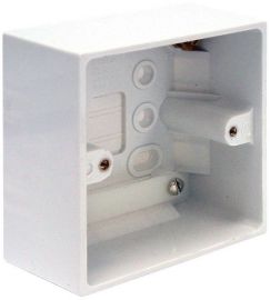 BG Electrical 977 Moulded White Square Edge 1 Gang 45mm Surface Box image