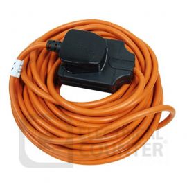 orange Câble Masterplug Heavy Duty Single Socket Long Extension Lead 10 mètres 
