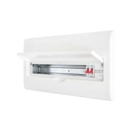 BG Fortress CFFSW20 20 Way 2xT2 SPD 100A Main Switch Fully Recessed Metal Consumer Unit image