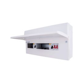 BG Fortress CFUD6613A 13 Way 2x63A 30mA Type A RCD 100A Main Switch Metal Unpopulated Dual RCD Consumer Unit image