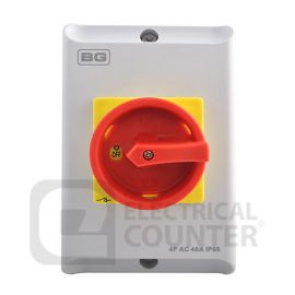 BG CPRSD440 IP65 40A 4 Pole Insulated AC Rotary Isolator