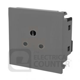BG EM2ASG Grey 2A 2 Module Euro Module Unswitched Round Pin Socket image