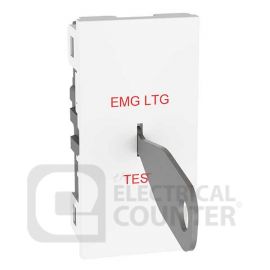 BG EMSW12ELW White 20AX 2 Way EMG LTG TEST 1 Module Euro Module Key Switch