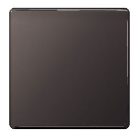BG Electrical FBN94 Nexus Flatplate Screwless Black Nickel 1 Gang Blank Plate image