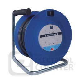Masterplug HDCC4013/4BL Blue 13A 4 Gang Cable Reel 40m image