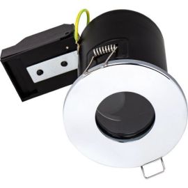 Luceco EFDGUIPBS Polished Chrome IP65 50W Max 87mm LED GU10 Fire-Rated Fixed Downlight image