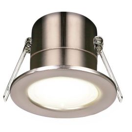Luceco EFTE45BS30 F-Eco Brushed Steel 5W 450lm 3000K 82mm LED Fire-Rated Fixed Downlight image