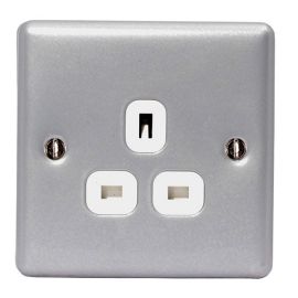 BG MC523 Metal Clad 1 Gang 13A Unswitched Socket