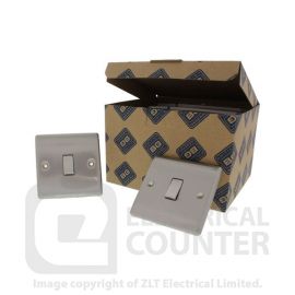 BG Electrical NBS12 5 Pack Nexus Metal Brushed Steel 1 Gang 20A 16AX 2 Way Plate Switch (5 Pack, £3.56 each)