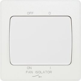 BG PCDCL15W Pearlescent White Evolve 10A 3 Pole Fan Isolator - White Insert image