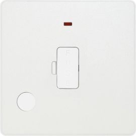 BG PCDCL54W Pearlescent White Evolve 13A Flex Outlet Neon Unswitched Fused Spur Unit - White Insert image