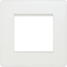 BG PCDCLEMS2W Pearlescent White Evolve 2 Euro Module Front Plate - White Insert