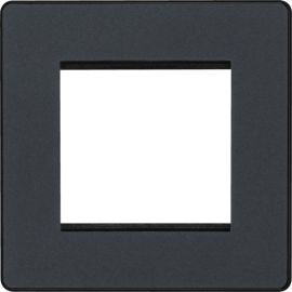 BG PCDMGEMS2B Matt Grey Evolve 2 Euro Module Front Plate - Black Insert image