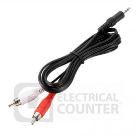 1.5 Metre Audio Jack to 2 Phono Cable