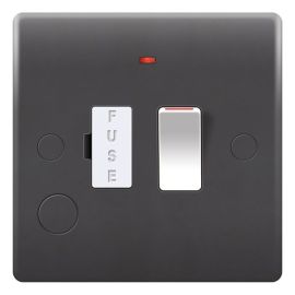Grey Part M Compliant Switched Fused Connection Unit with Indicator