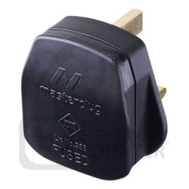 Masterplug PT13B Black 13A Plug Fitted with 13A Fuse