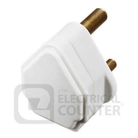 BG Electrical PT5W White 5A Round Sleeved Pin Plug