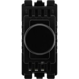 BG RPCDBDTR Evolve Grid Black 100W 2 Way Intelligent Trailing-Edge LED Push Rotary Dimmer Module