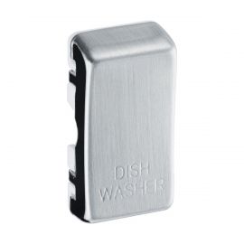 BG RRDWBS Nexus Grid Brushed Steel 'DISH WASHER' Rocker image