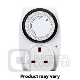 Masterplug TMS24 24 Hour Mechanical Segment Timer with Switch and Neon image