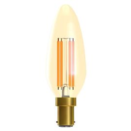 BELL Lighting 01431 4W 2000K SBC B15 Amber Vintage Candle LED Lamp