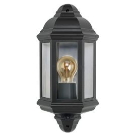 Retro Vintage Black Half Lantern with PIR ES-E27 220-240V 362mm image