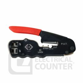 Compact Ratchet Crimping Plier for Modular Plugs 6P and 8P image