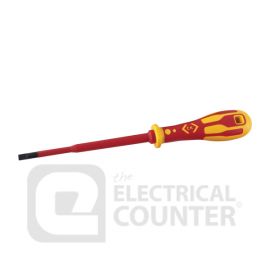 Dextro Slim Shafted VDE Screwdriver Slotted 4x100mm