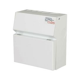 Cudis CPN MCU10-W 10 Way Empty Consumer Unit with Fitted Busbar and Internal Cables