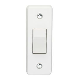 Crabtree 4177 Capital White 1 Gang 10AX 2 Way Architrave Switch image