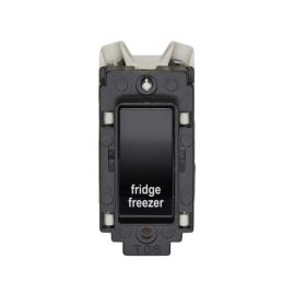 Crabtree 4460/BK/FF Rockergrid Black 20A 2 Pole 'fridge freezer' Switch Grid Module