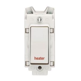 Crabtree 4460/HE Rockergrid White 20A 2 Pole 'heater' Switch Grid Module