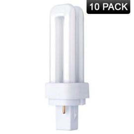 Crompton Double Turn D Type Lamp 10W - G24d-1 2 Pin Cap Cool White (10 Pack, £1.34 each)